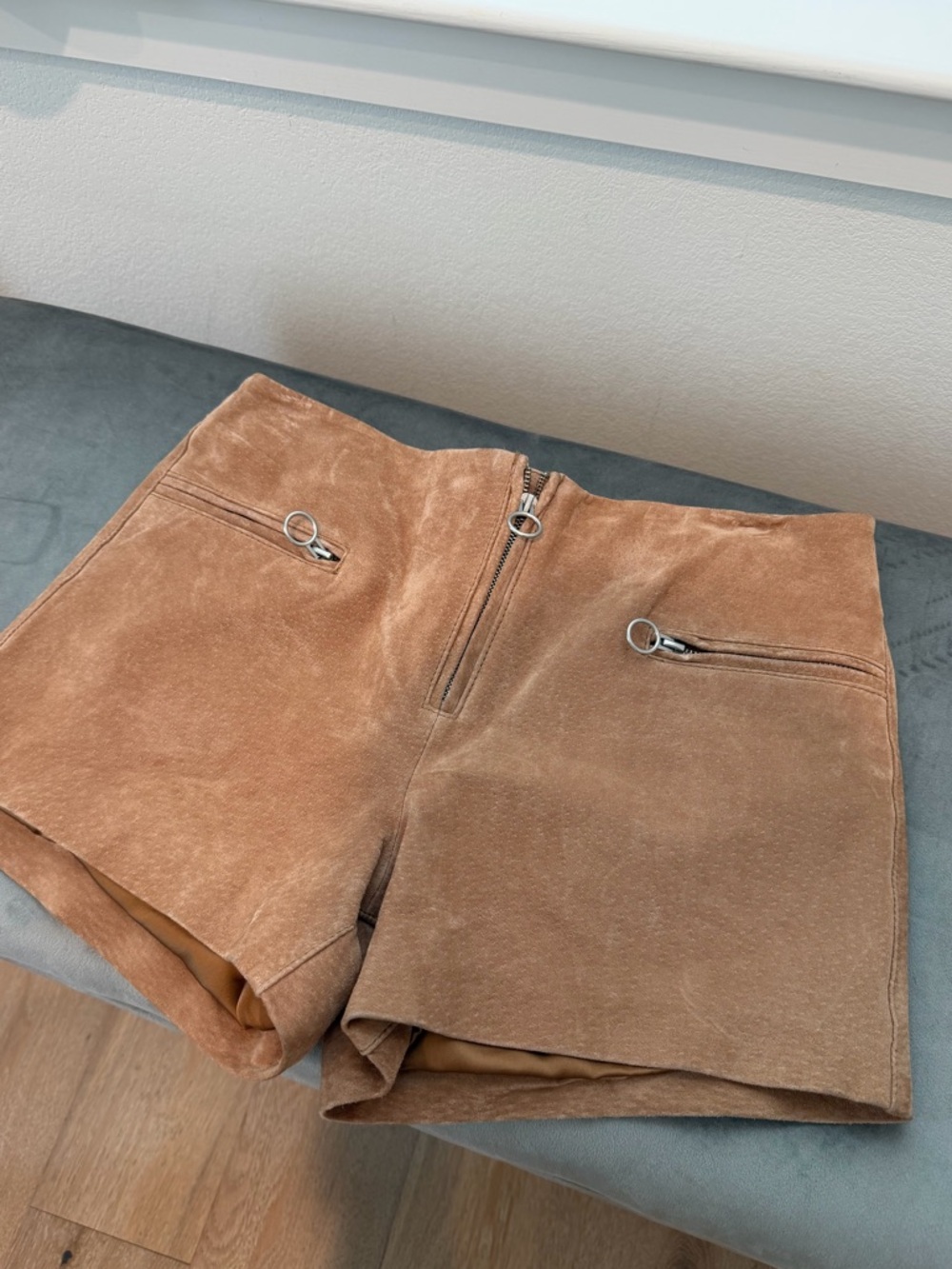 Blank NYC Suede-Look Women’s Shorts in Tan